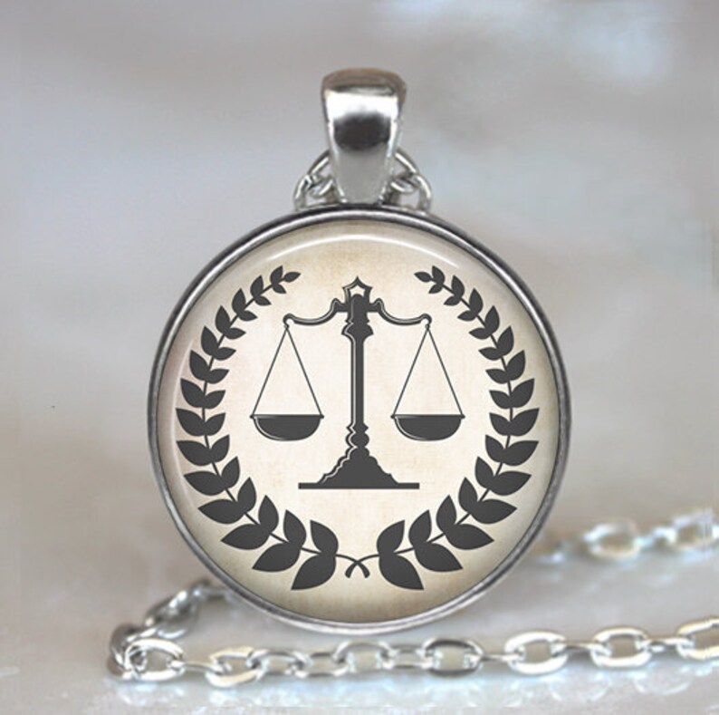 Scales of Justice keychain or necklace barrister gift law Etsy