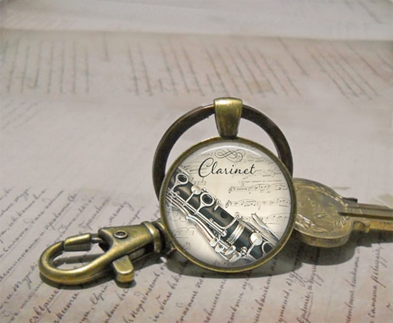 and Music Necklace, Key Chain or Brooch, Music Student or