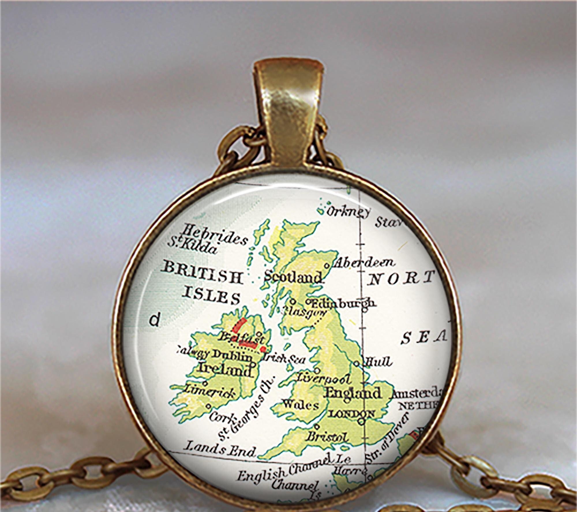 England Map Pendant