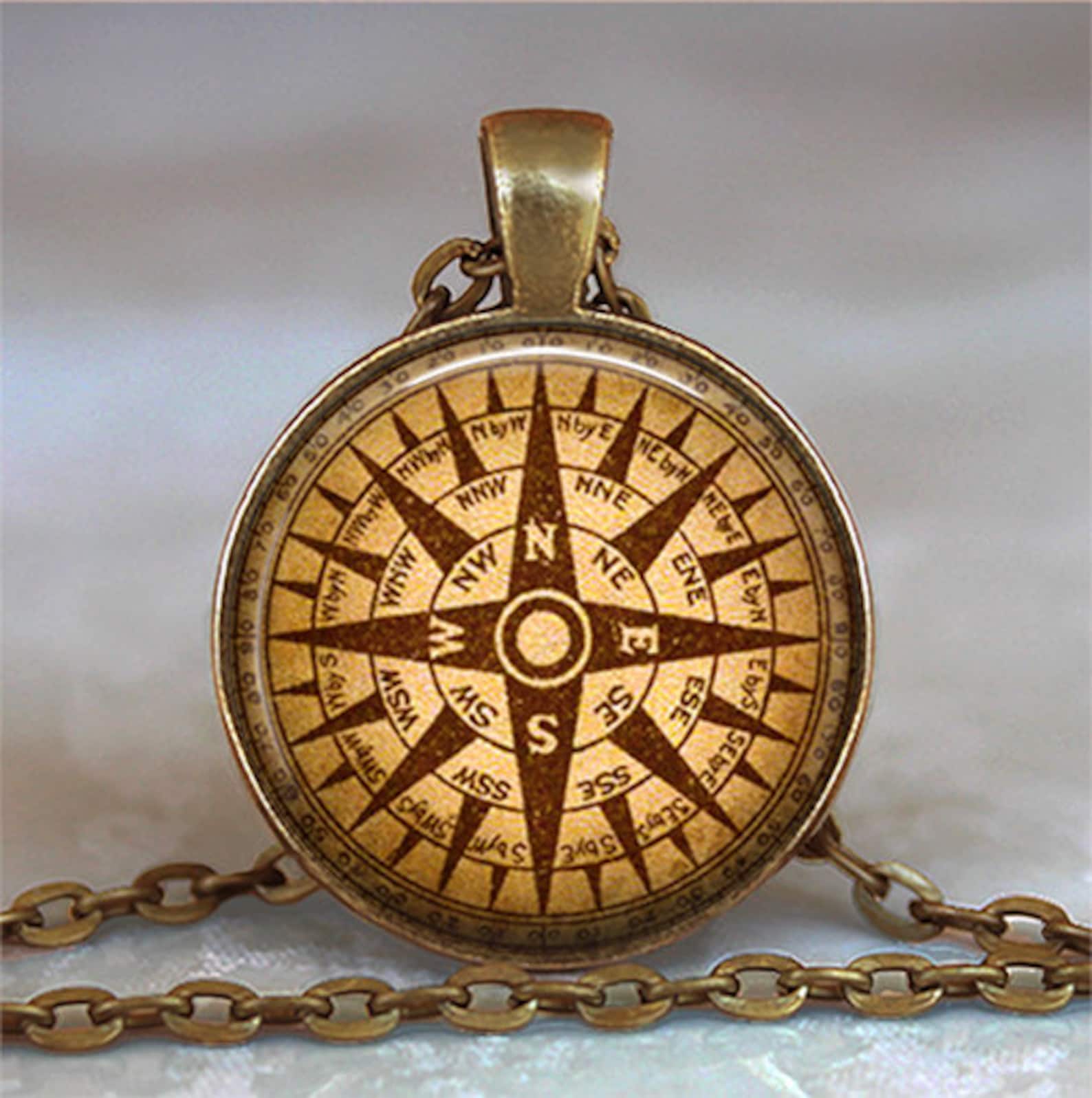 Steampunk Compass pendant compass necklace steampunk necklace Etsy