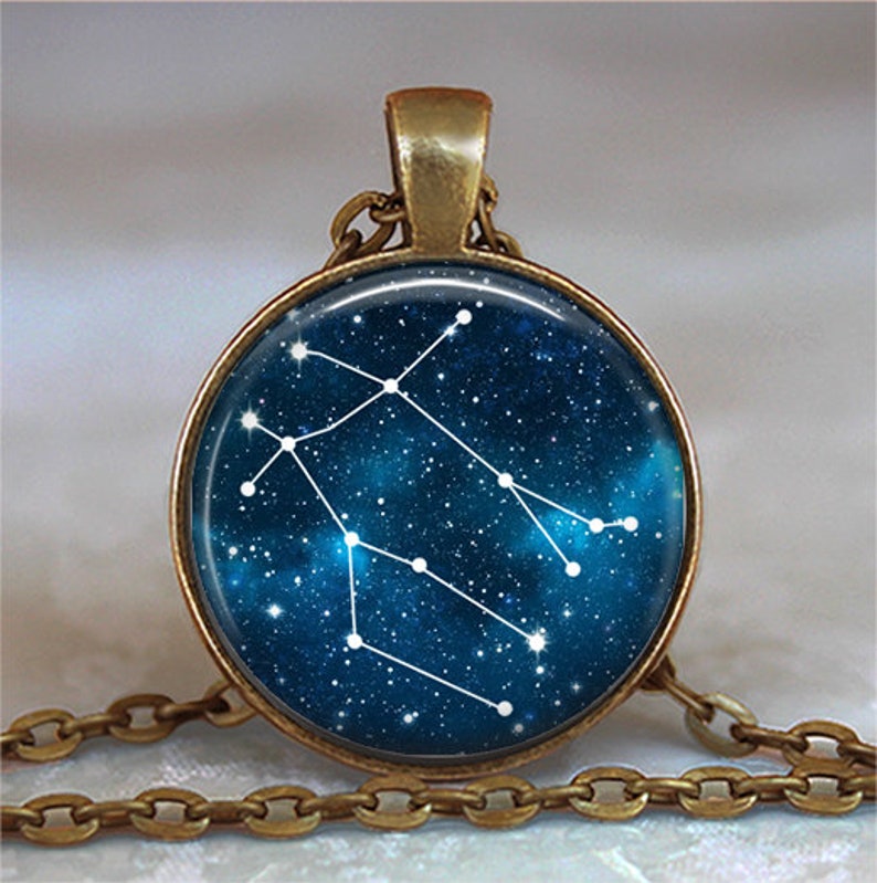 Gemini necklace Gemini pendant Constellation jewelry Zodiac pendant Zodiac jewelry key chain key ring key fob Gemini Constellation necklace