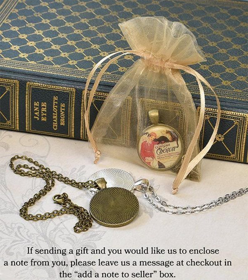 Alphonse Mucha Savonnerie necklace, brooch or key chain, Art Nouveau jewelry Alphonse Mucha art soap maker gift art poster key ring fob image 8