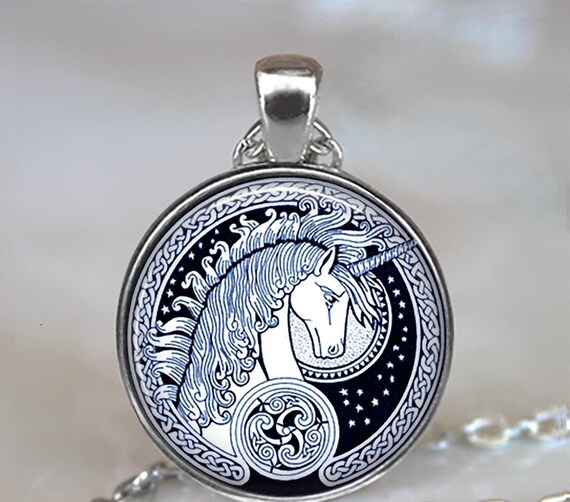 Celtic Unicorn necklace, unicorn pendant unicorn jewelry Celtic jewelry fantasy jewelry unicorn necklace key ring keychain key chain key fob
