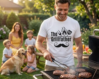 The Grillfather T-shirt - Funny BBQ Dad Tee - Vaderdagcadeau voor grillliefhebbers