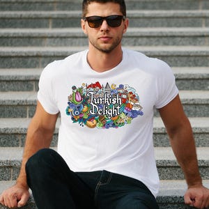 Turkish Delight Istanbul T-Shirt | Cultural Turkey Graphic Tee, Colorful Art Shirt Souvenir, Gift for Türkiye Lovers, Cultural Heritage