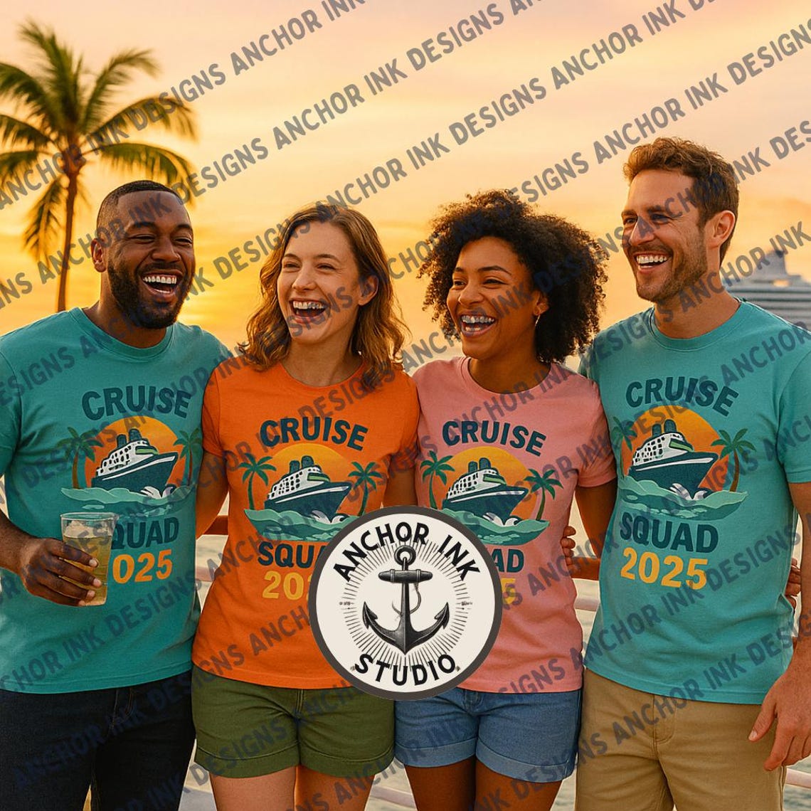 Cruise Squad 2025 PNG | Family Vacation Cruise Design | Retro Cruise ...