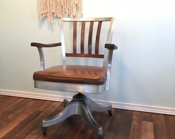 wooden rolling desk chair banker's shaw walker rolling desk chair 1950s wood and aluminum industrial office heavy industrial chair etsy wooden rolling desk chair banker's shaw walker rolling desk chair 1950s wood and aluminum industrial office heavy industrial chair etsy