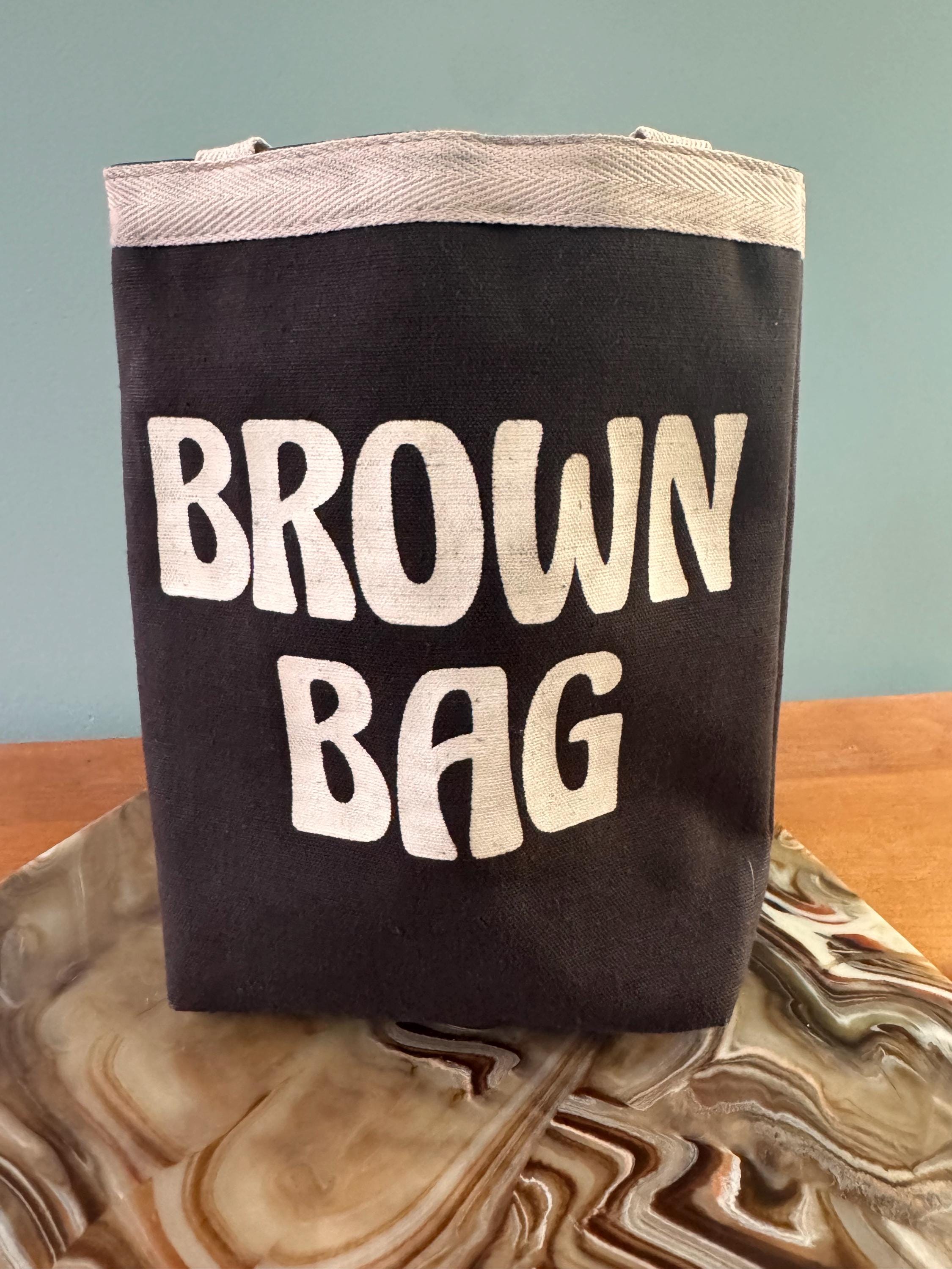 Vintage Bloomingdale's Brown Bag Tote: Vinyl-lined Canvas NYC Icon