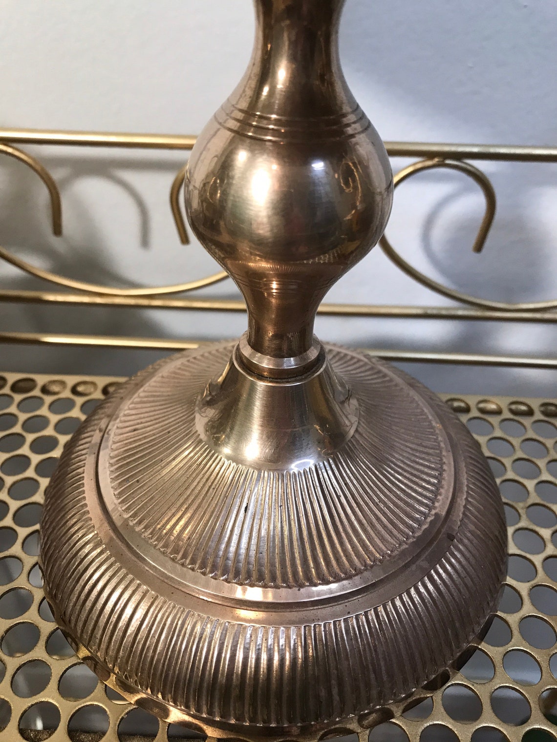 Brass Candle holder 3 wick Large three wick candle Pillar Etsy