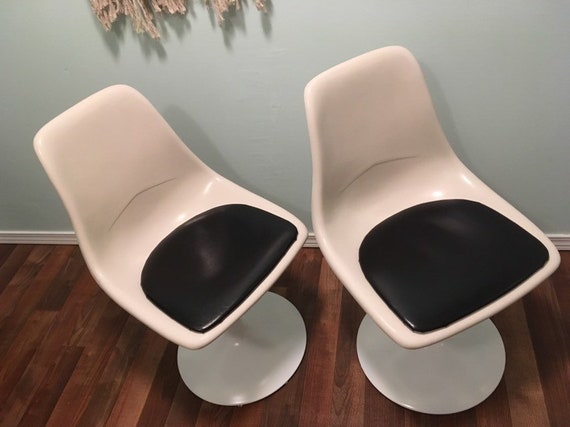 Vintage Tulip Chairs Seng Of Chicago Swivel Fiberglass Chairs Etsy