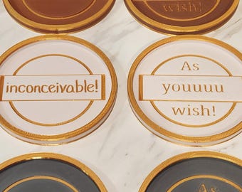 Inconcepibile e come desideri! Confezione da 6 sottobicchieri a forma di principessa sposa! Adorabili bomboniere da portare a casa alle feste