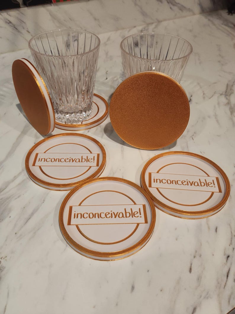 Inconceivable & as You Wish! 6 Pack Princess Bride Coasters! Adorable ...