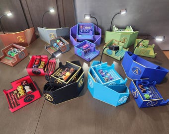 Astrology Dice Calendar 3 Piece Desk light Organizer Set: Perpetual calendar Zodiac Sign christmas