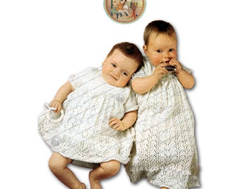 Vestido de Encaje para Tejer Bautizo - Largo o Corto - Patrón PDF - PrettyPatternsplease