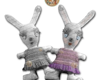 The Easter Bunny - Vintage Digital Pattern to Crochet - Toy Bunny Rabbit - Instant Download - PrettyPatternsPlease