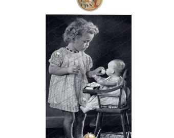 Patrón de vestido de la Segunda Guerra Mundial a crochet para niñas talla 4 - Descarga instantánea - PrettyPatternsPor favor