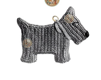 Agarradera para tejer a crochet un perro Scottie vintage - Patrón en PDF de descarga instantánea - PrettyPatternsPlease