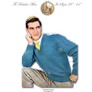 Vintage DIgital Muster - Herren Klassischer Pullover mit V-Ausschnitt - PrettyPatternsBITTE