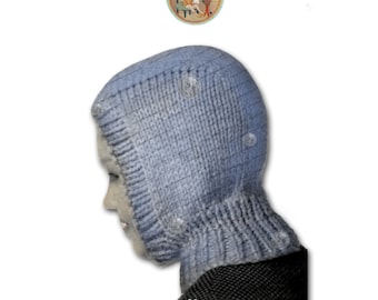 Boys Balaclava Hoodie Vintage  Knitting Pattern - PDF Instant Download - PrettyPatternsPlease