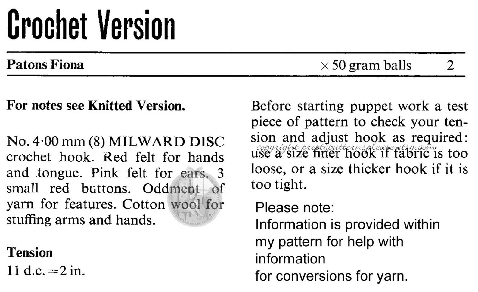 Lamb Chop Puppet Pattern to Knit or Crochet From Vintage Etsy