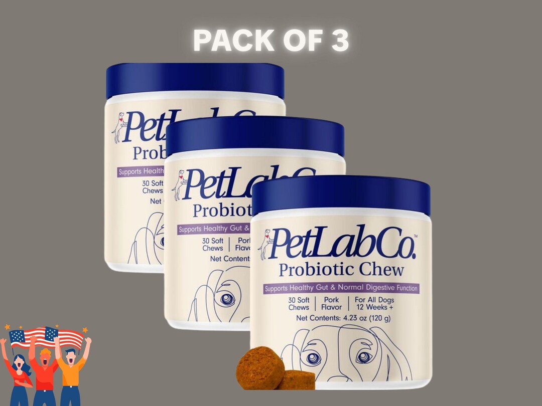 PACK OF 3 Petlab Co. Allergy & Immune Support Probiotic Chews for Dogs ...