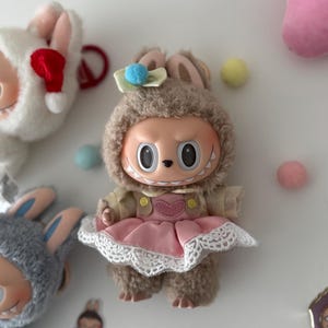 Doll Clothes, Labubu Clothes Princess Dress, Handmade Dress For Doll, Clothes for Doll Standing Labubu 17cm