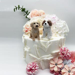 Personalized Custom Dog Wedding Cake Topper, Custom Pomeranian Statue, Pet Memorial Gift, Pet Birthday Cake Topper, Wedding Cake Topper