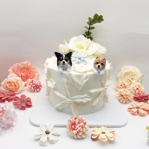 Customized Dog Wedding Cake Topper, Pet Anniversary Cake Topper, Pet Birthday Cake Topper,Dog Birthday Memorial Gift,Dog Salute Hat
