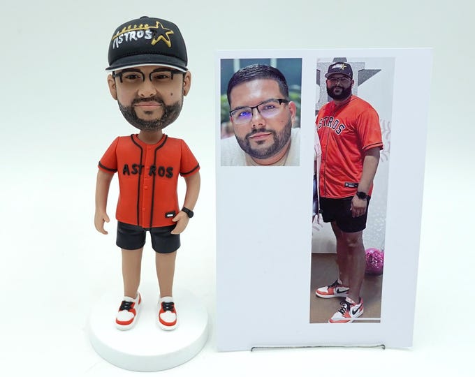 Custom Bobblehead Gift, Personalized Clay Figurine, American Football Fan