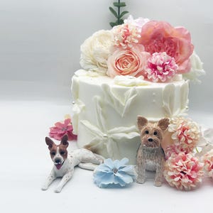 Personalized Pet Dog Wedding Cake, Pet Birthday Topper, Dog Birthday Memorial Gift, Dog Wedding Cake Topper, Pet Birthday Cake,Cake Topper