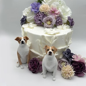 Customized Dog Wedding Cake Topper, Pet Cake Topper,  Wedding Decorations, Miniature Dog Statue, Pet Birthday Anniversary Gifts,Cake Topper