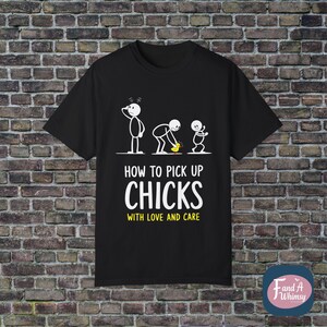 Funny Chick Pickup Unisex T-shirt, Uroczy prezent dla rodziców, Humor Tee na rodzinne wydarzenia, Dziwaczna koszulka dla taty, Ubranie na uroczystość