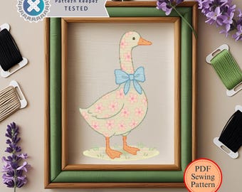 Silly Goose Cross Stitch Pattern | Funny Snarky Bird (Digital Download)