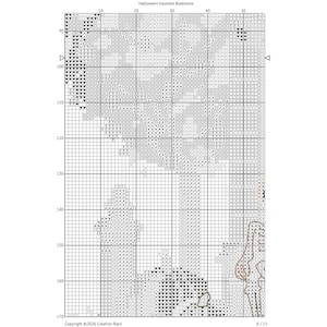 Halloween Haunted Bookstore Cross Stitch Pattern: Spooky Gothic Design (PDF Download) image 11