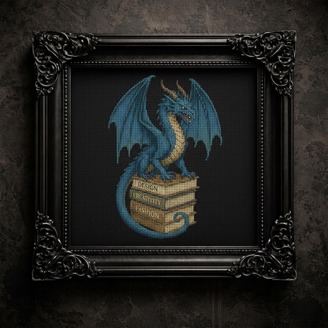 Dragon Cross Stitch Pattern PDF | Fantasy Mythical Books Creature ...