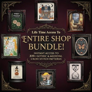 Ensemble de points de croix accessible à vie dans l'ensemble de la boutique – Collection PDF de tous les motifs
