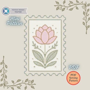 Vintage Floral Cross Stitch Pattern: Mini Home Decor (Digital Download)