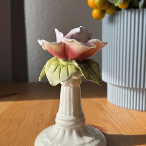 Porzellan-Kerzenhalter, Porzellan-Kerzenständer Blumen-Kerzenhalter, Blumen-Kerzenständer