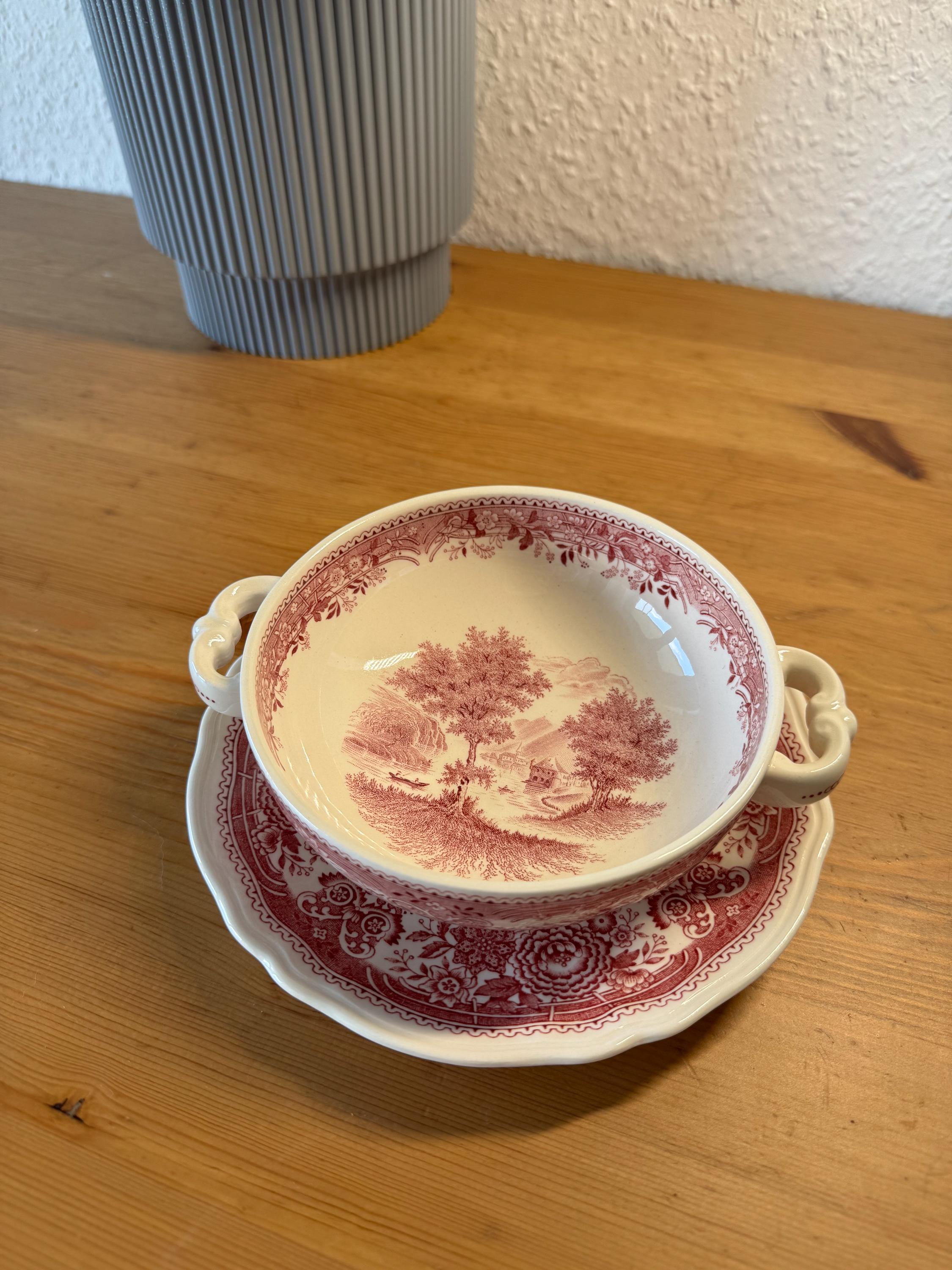 Villeroy & Boch Burgenland Soup Bowl: Red Vintage Soup Cup - Etsy