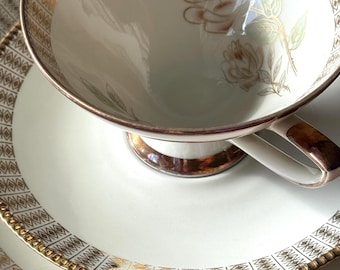 Bavaria Schirnding Art Deco Porcelain Trio Set - Cup, Saucer and