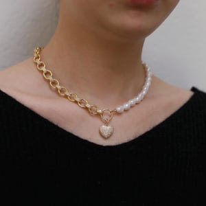 Baroque Pearl Symposium Heart Necklace | Bead Atelier