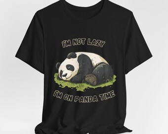 Panda Time T-Shirt, Funny Animal Lover Tee, Unisex Cotton Top