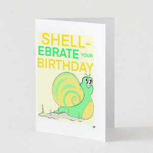 Carte d'anniversaire escargot potelé
