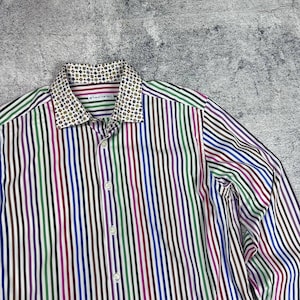 Etro Men&#39;s Striped Dress Shirt Size 43
