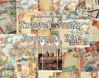 Travel Junk Journal | Vintage Wanderlust: The Ultimate Travel Junk Journal & Scrapbook Kit