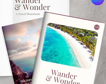 Magazine Style Travel Photobook Canva Template | Editable Vacation Scrapbook | Modern Editorial Memory Book | Digital Download