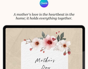 Mother's Day Photobook Template for Canva | Editable Scrapbook Gift for Mom | Personalized Memory Book | Digital Download