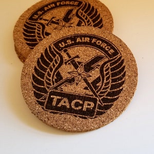 USAF TACP Cork Coasters - Tactical Air Control Party Air Force