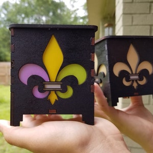 Fleur De Lis handgemaakte lantaarn met theelichtje