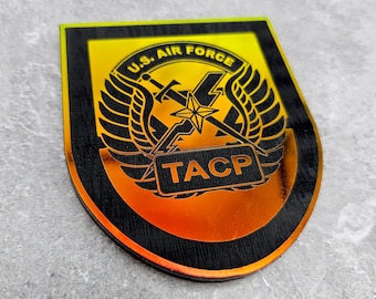 USAF TACP iriserende acryl en houten handgemaakte magneet